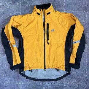 Men's Showers Pass Elite 2.1 Goldenrod Yellow Black Zip Cycling Bike Jacket Sz L